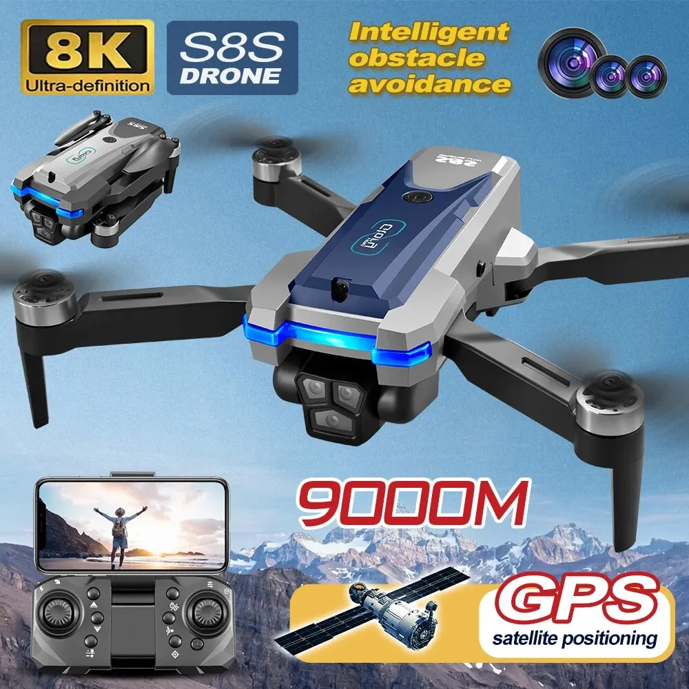 Dobrável RC S8S GPS Drone, 5G  - Drone Gps Mount avaliação e preço